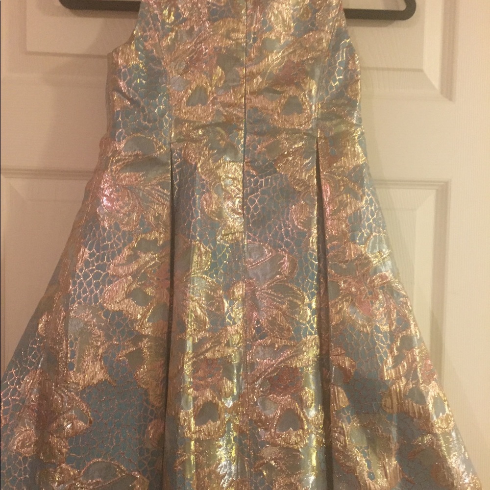Gold & Teal Glitter Dress